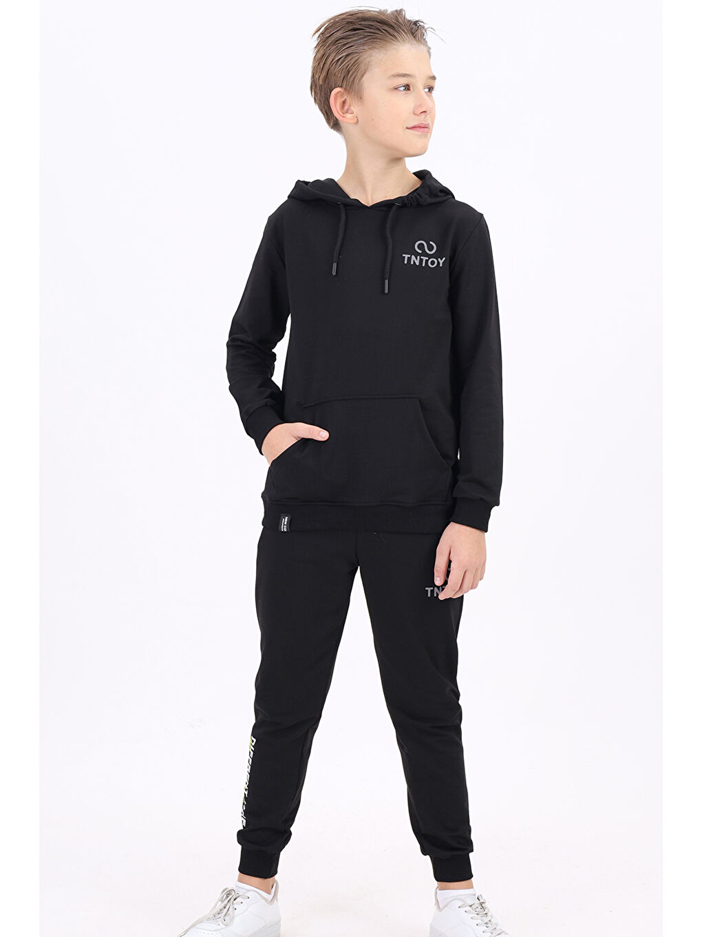 Siyah Erkek Çocuk Baskılı Eşofman Takım