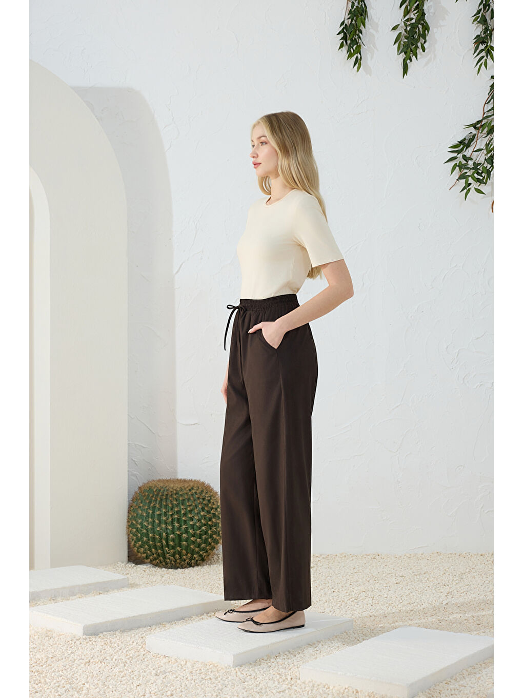 Kahverengi Suet Pantolon-3