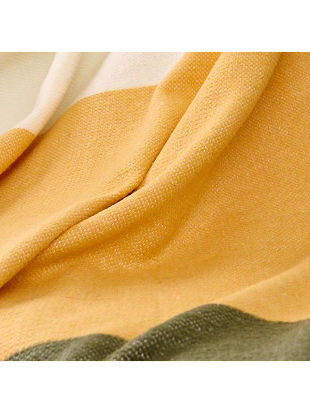 Soft Carta Jakarlı Skoç Tv Battaniyesi - Yeşil / Hardal - 130x170 cm-3