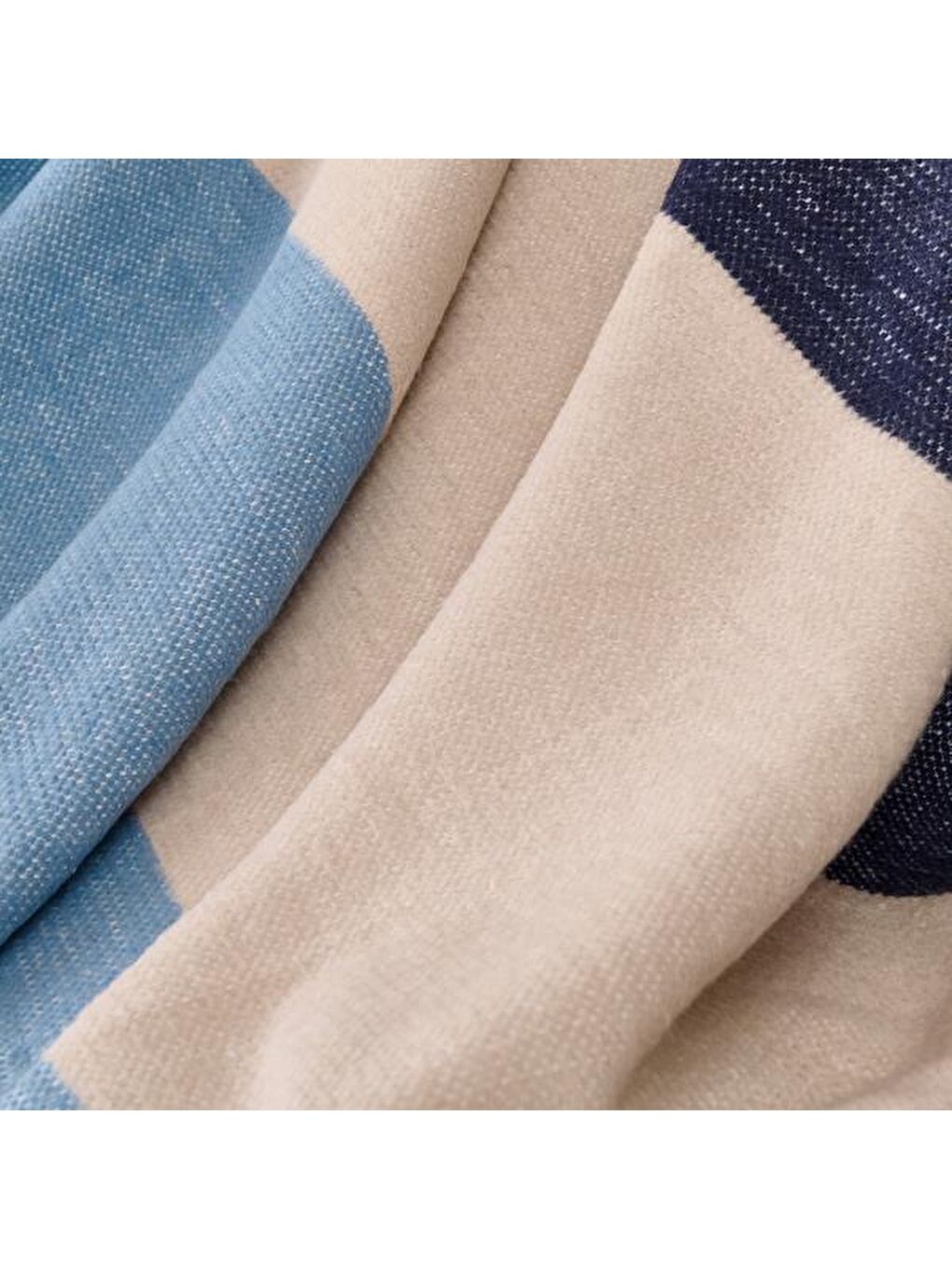 Soft Carta Jakarlı Skoç Tv Battaniyesi - Mavi / Beyaz - 130x170 cm-3