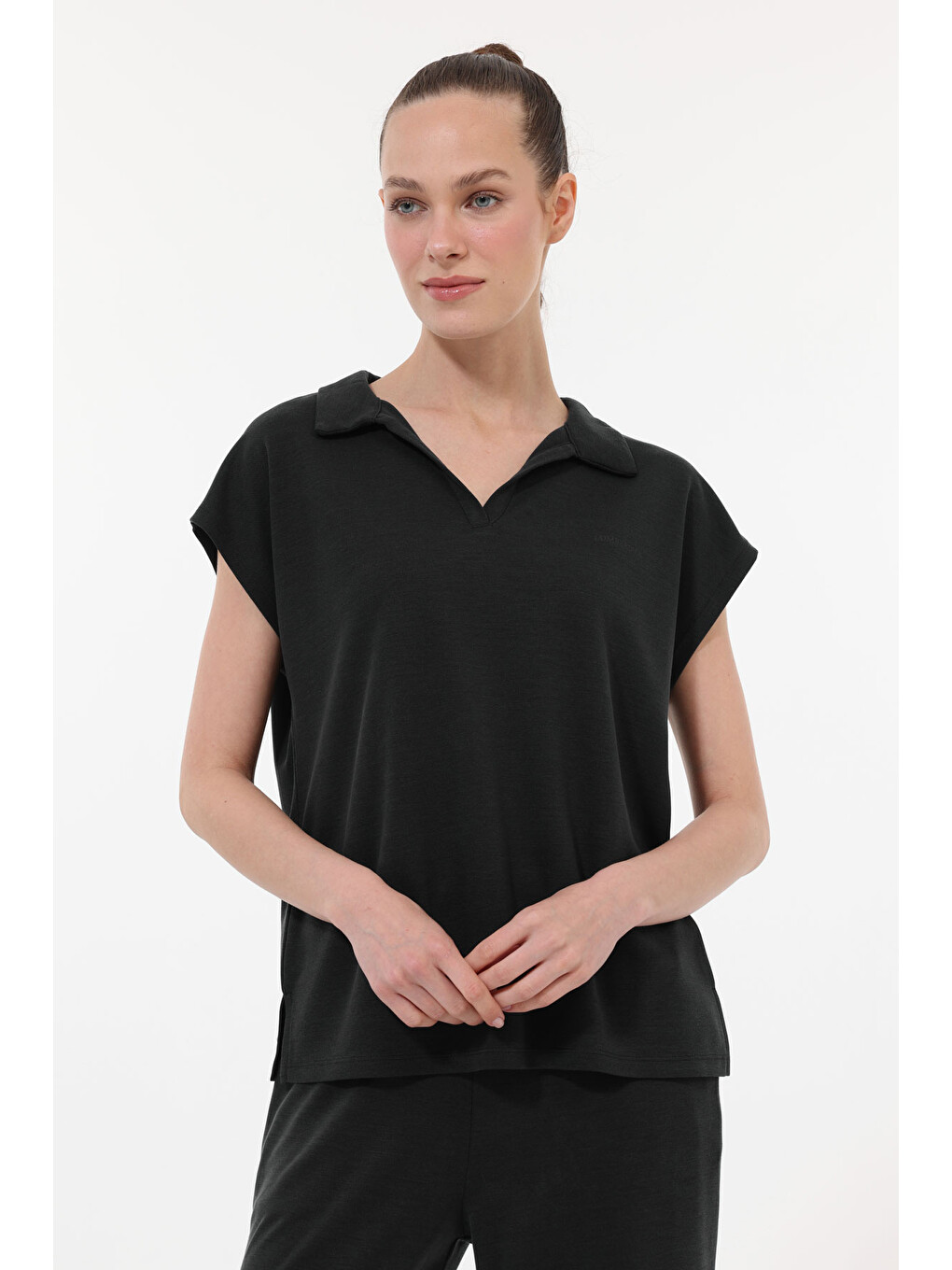 WB 12RAIN Siyah Kadın Kısa Kol T-Shirt