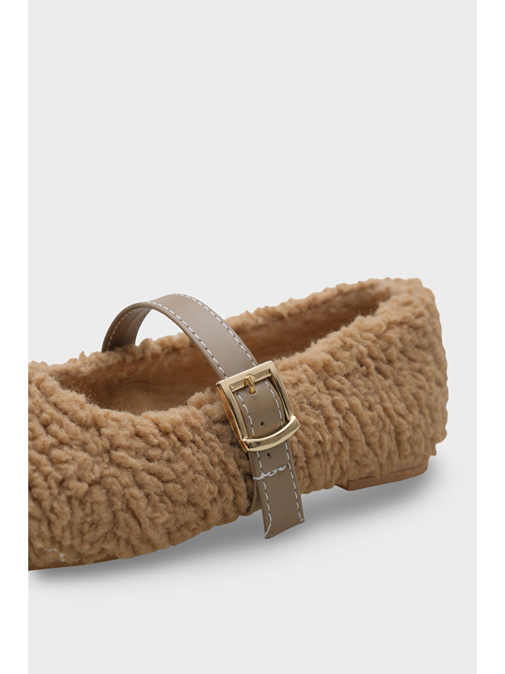 Bej Kasey Kürklü Kadın Babet-4