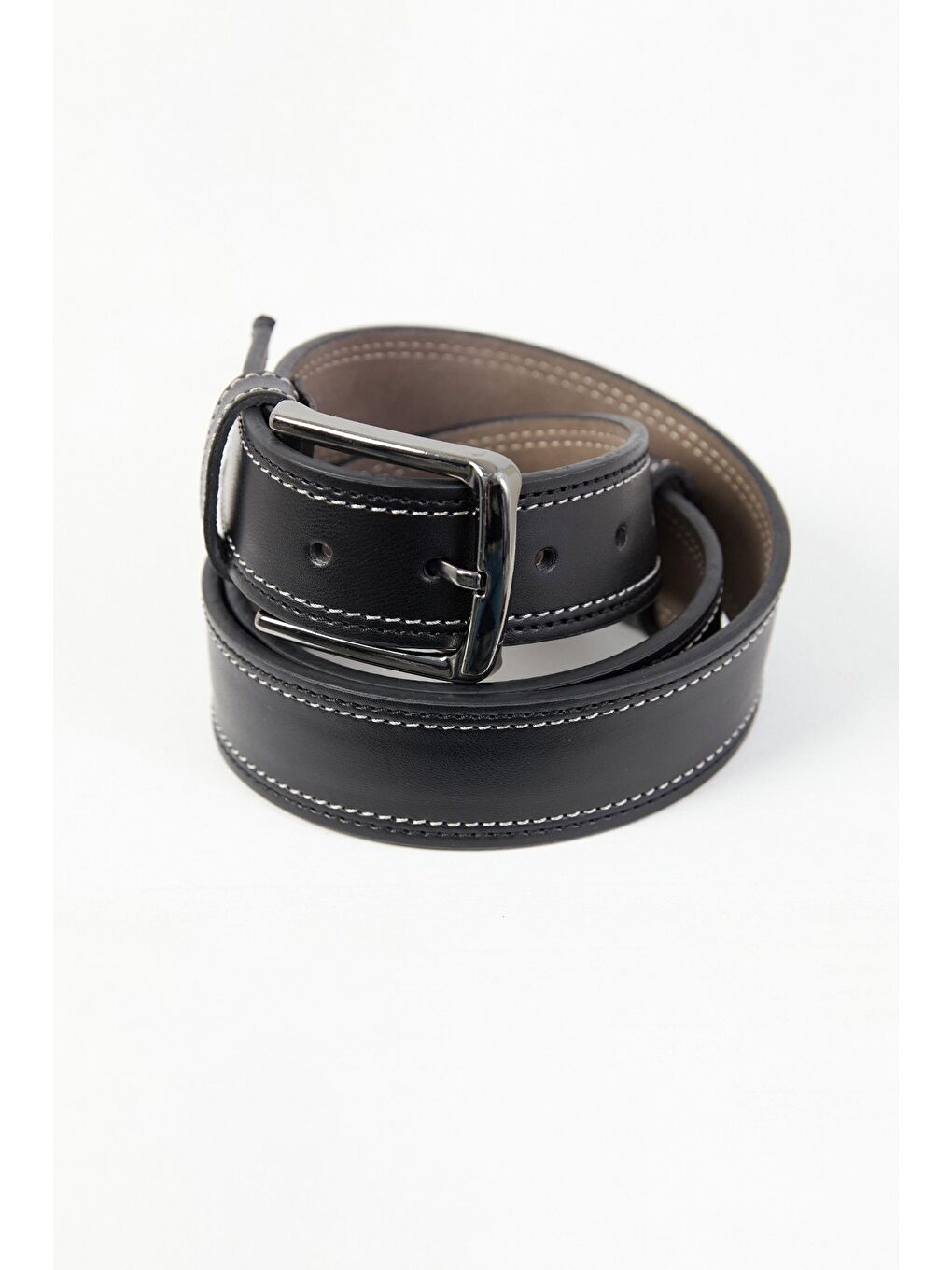 Siyah Spor Suni Deri Kemer