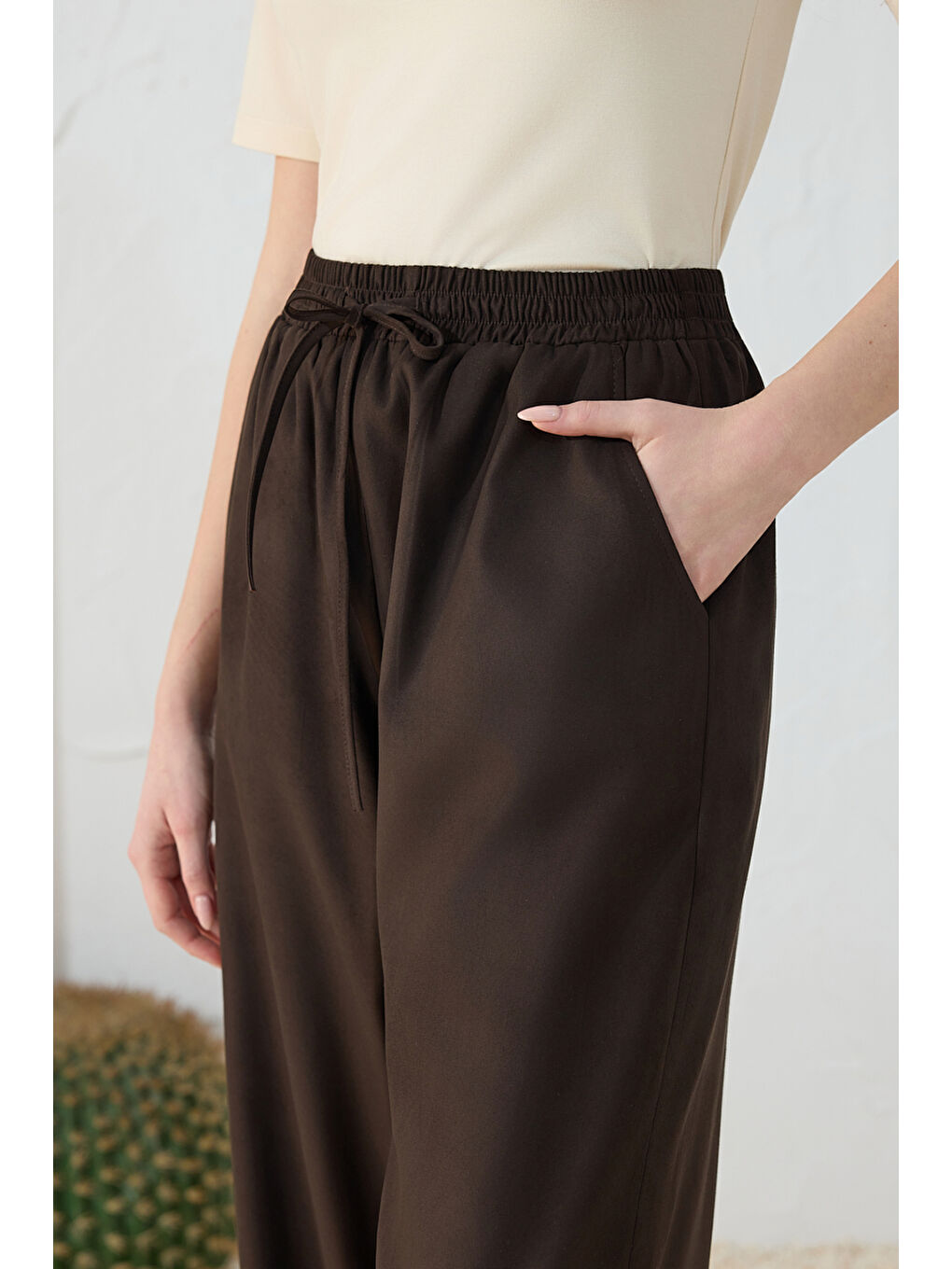 Kahverengi Suet Pantolon-4