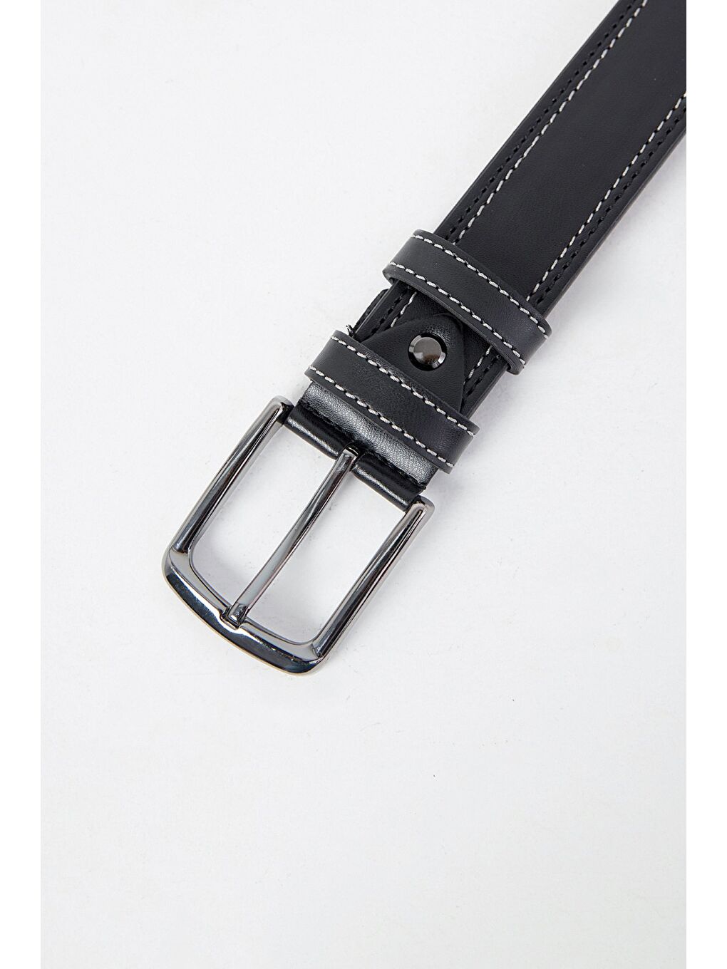 Siyah Spor Suni Deri Kemer-1