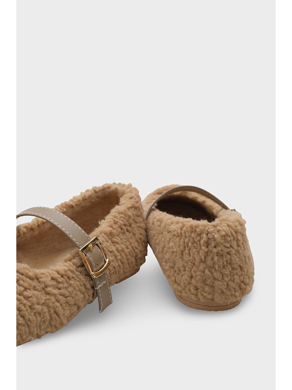 Bej Kasey Kürklü Kadın Babet-5