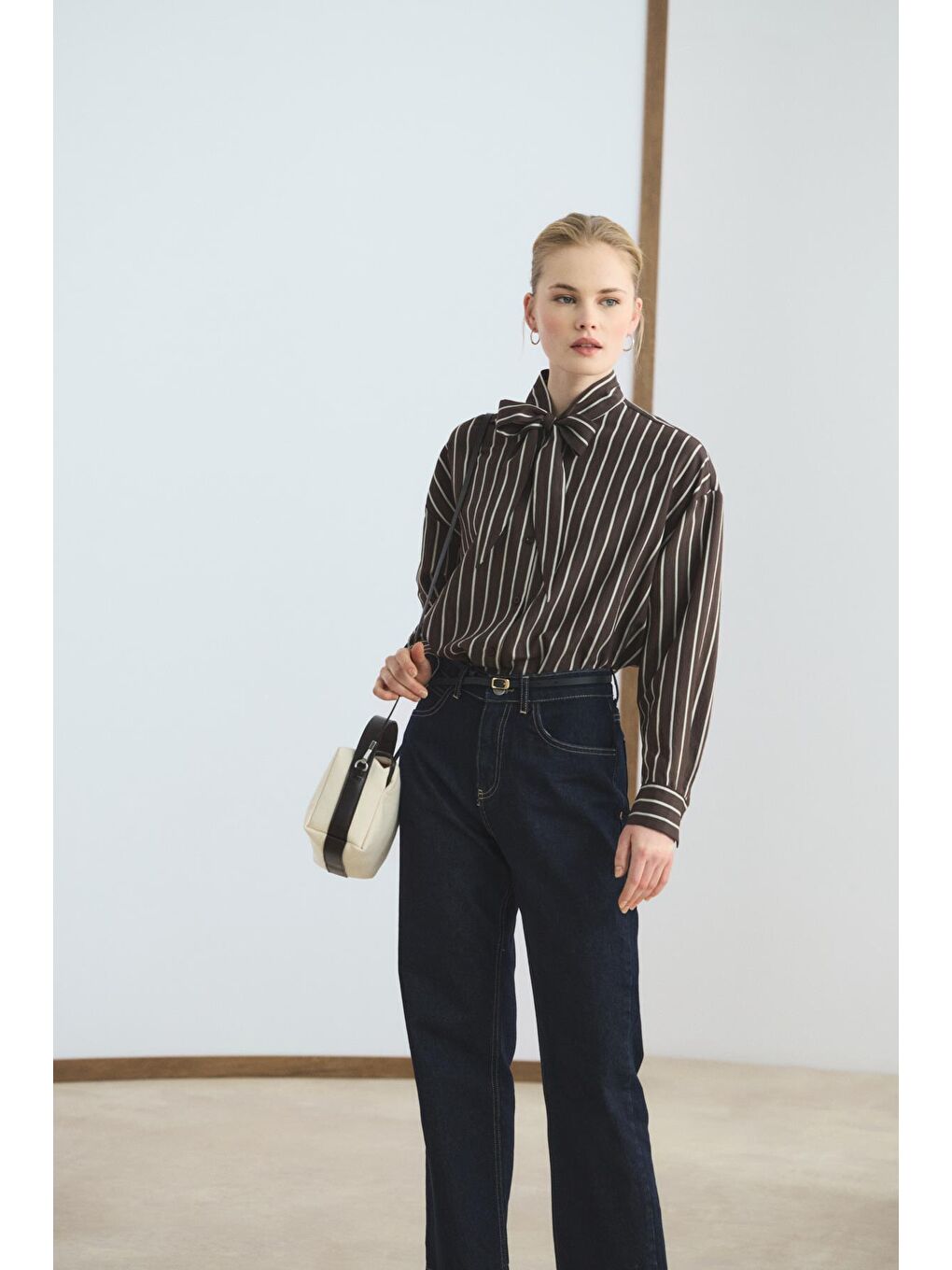 Gold Tokalı Ayarlanabilir İnce Kemer Siyah-1