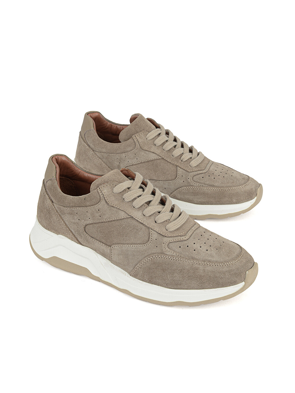 Bej Erkek Hakiki Deri Sneaker 1631026z10402 Kum-1