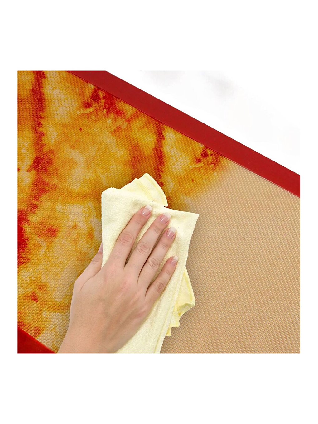 Karışık Isıya Dayanıklı Hamur Pişirme Altlığı ve Ölçülü Hamur Açma Matı 45x65 cm Siyah-5