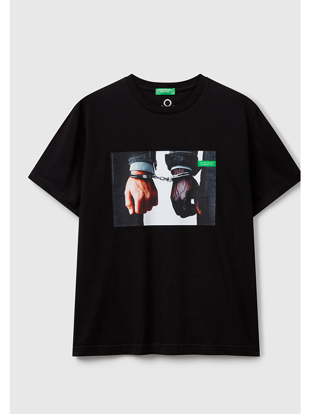 Unisex Siyah %100 Pamuk Oliviero Toscani Fotoğraf Baskılı T-shirt