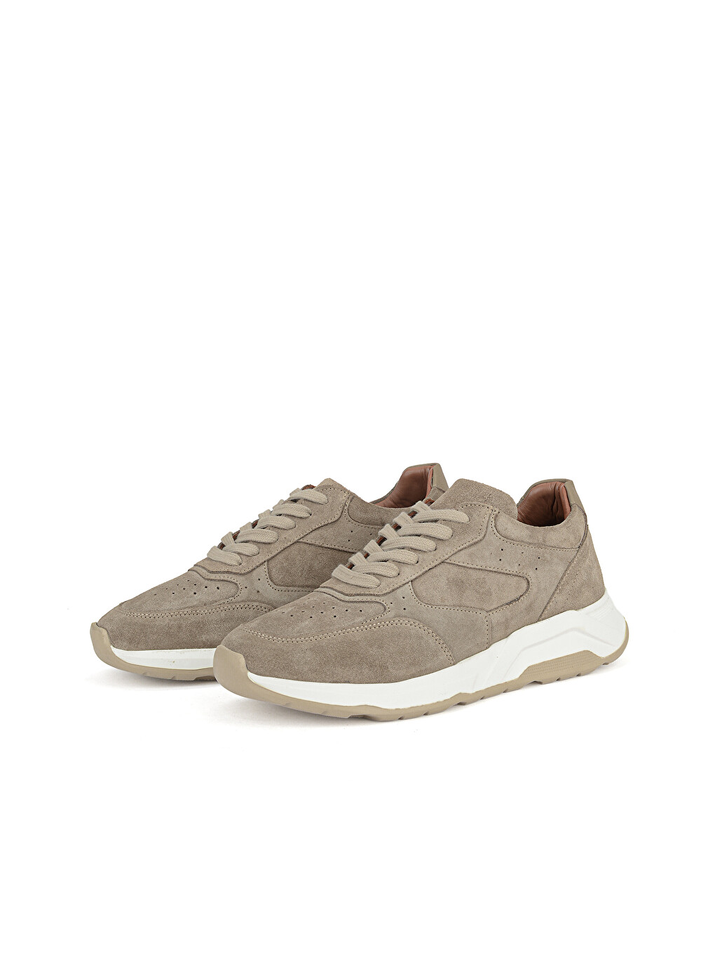 Bej Erkek Hakiki Deri Sneaker 1631026z10402 Kum-4
