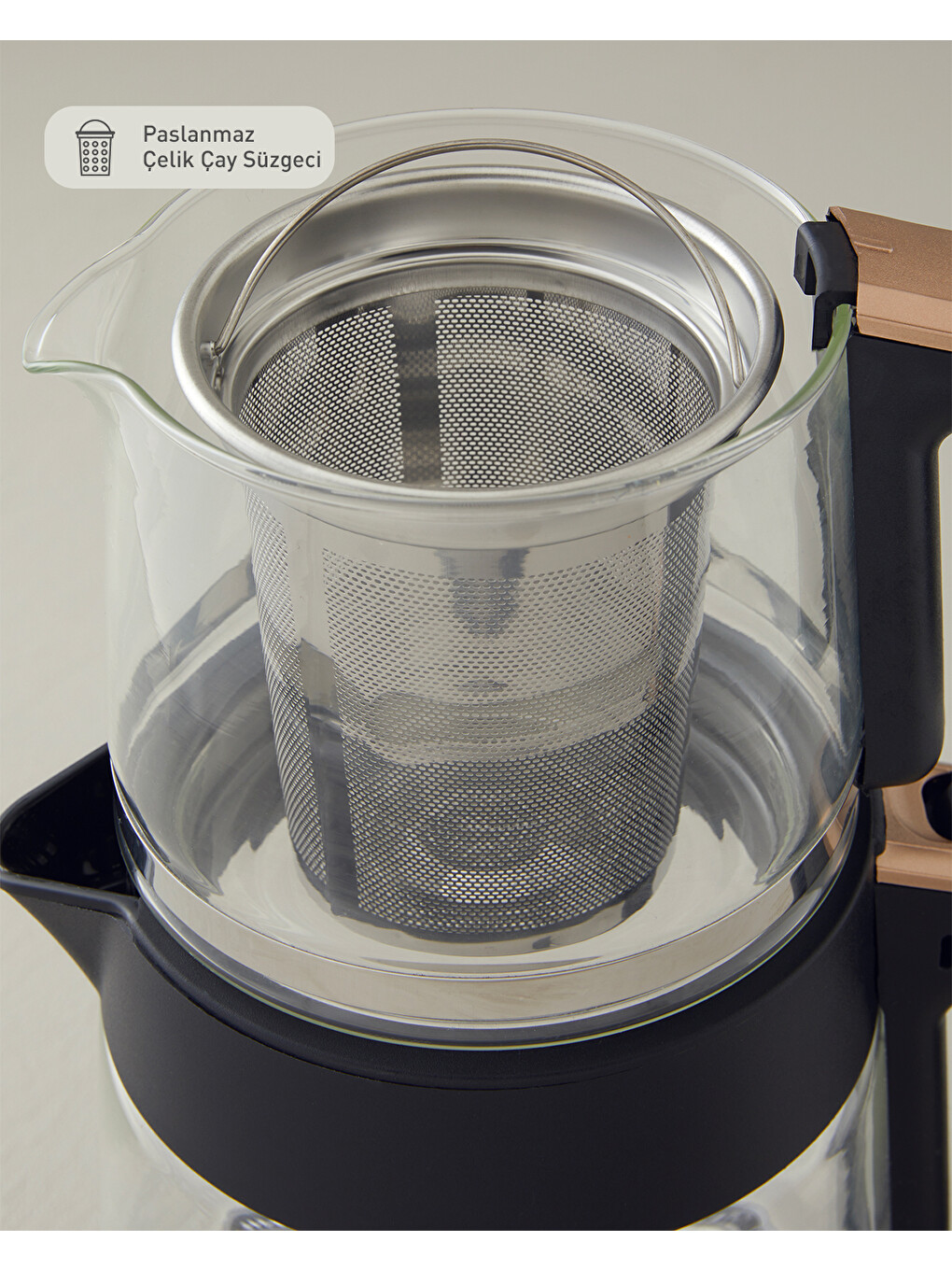 Cmk 6001 Cam Çay Makinesi Ve Kettle Siyah-bakır-6