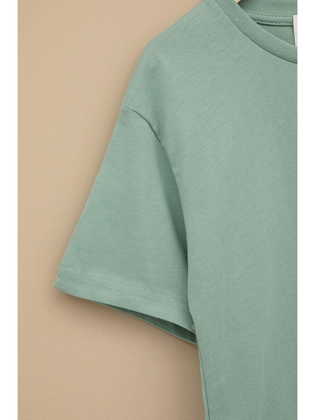 Yeşil Kaykay Baskılı Yazılı Erkek Çocuk Bisiklet Yaka Tişört 20917-3