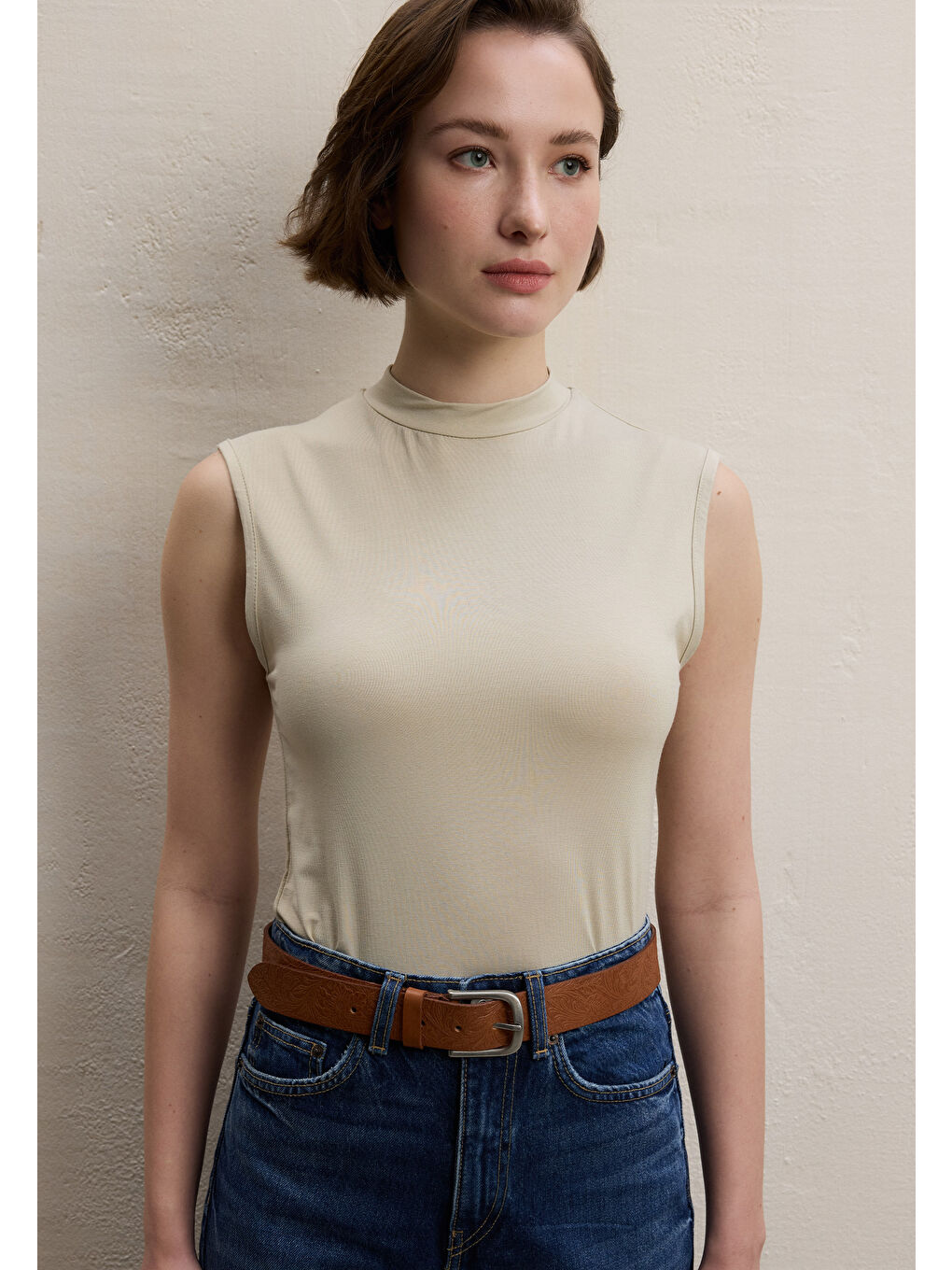 Sıfır Kol Bambu Body Uçuk Yeşil