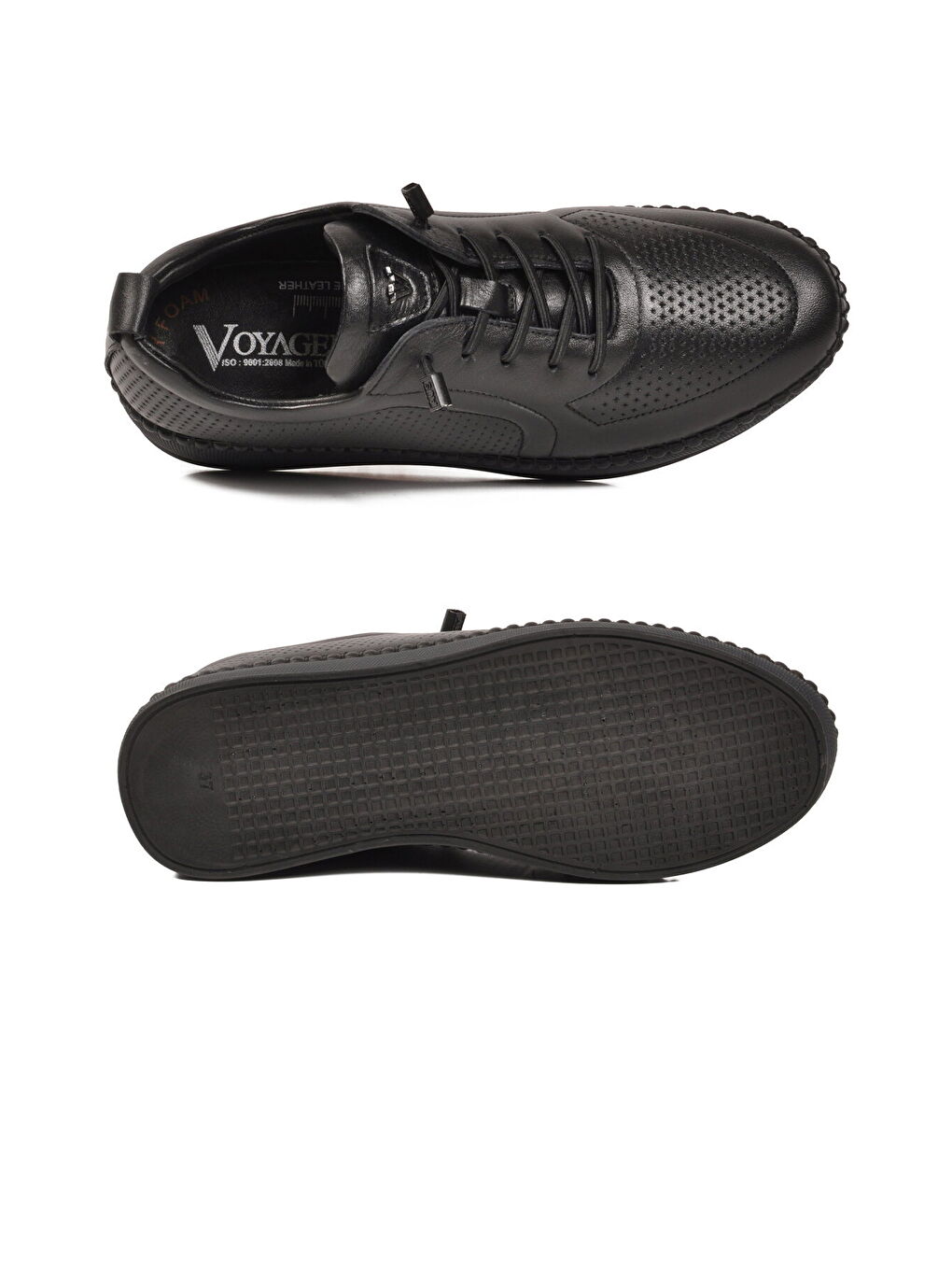 Siyah Hakiki Deri Anatomik Kadın Casual Ayakkabı Z094 Z-4