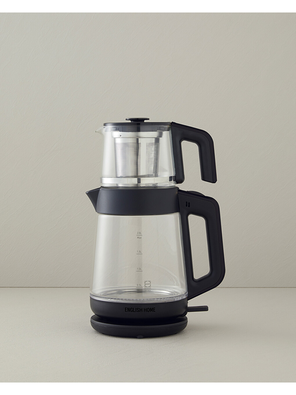 Cmk 6001 Cam Çay Makinesi Ve Kettle Siyah-1