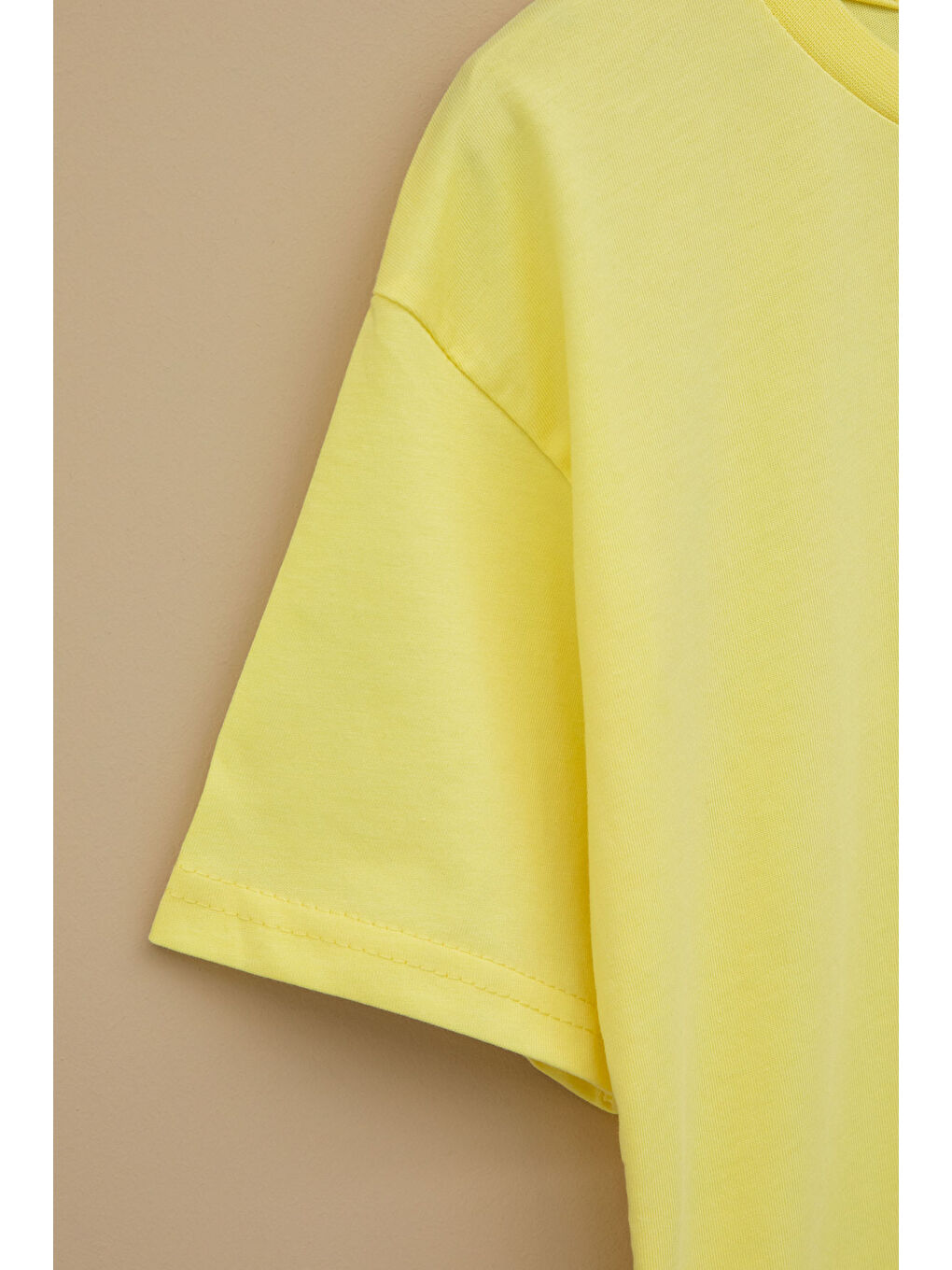 Sarı Kaykay Baskılı Yazılı Erkek Çocuk Bisiklet Yaka Tişört 20915-2