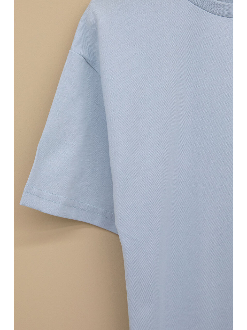 Mavi Kaykay Baskılı Yazılı Erkek Çocuk Bisiklet Yaka Tişört 20918-2