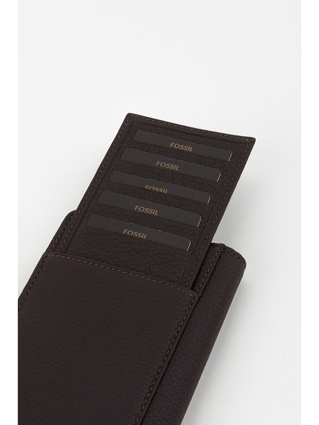 Kahverengi Kutulu Hakiki Deri Ekstra Kartlıklı Crayz Haki Unisex El Portföyü Kartlık Cüzdan-5