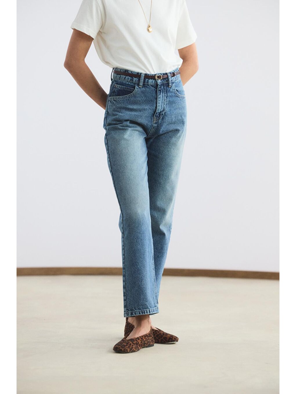 Gold Tokalı Ayarlanabilir İnce Kemer Bordo-4