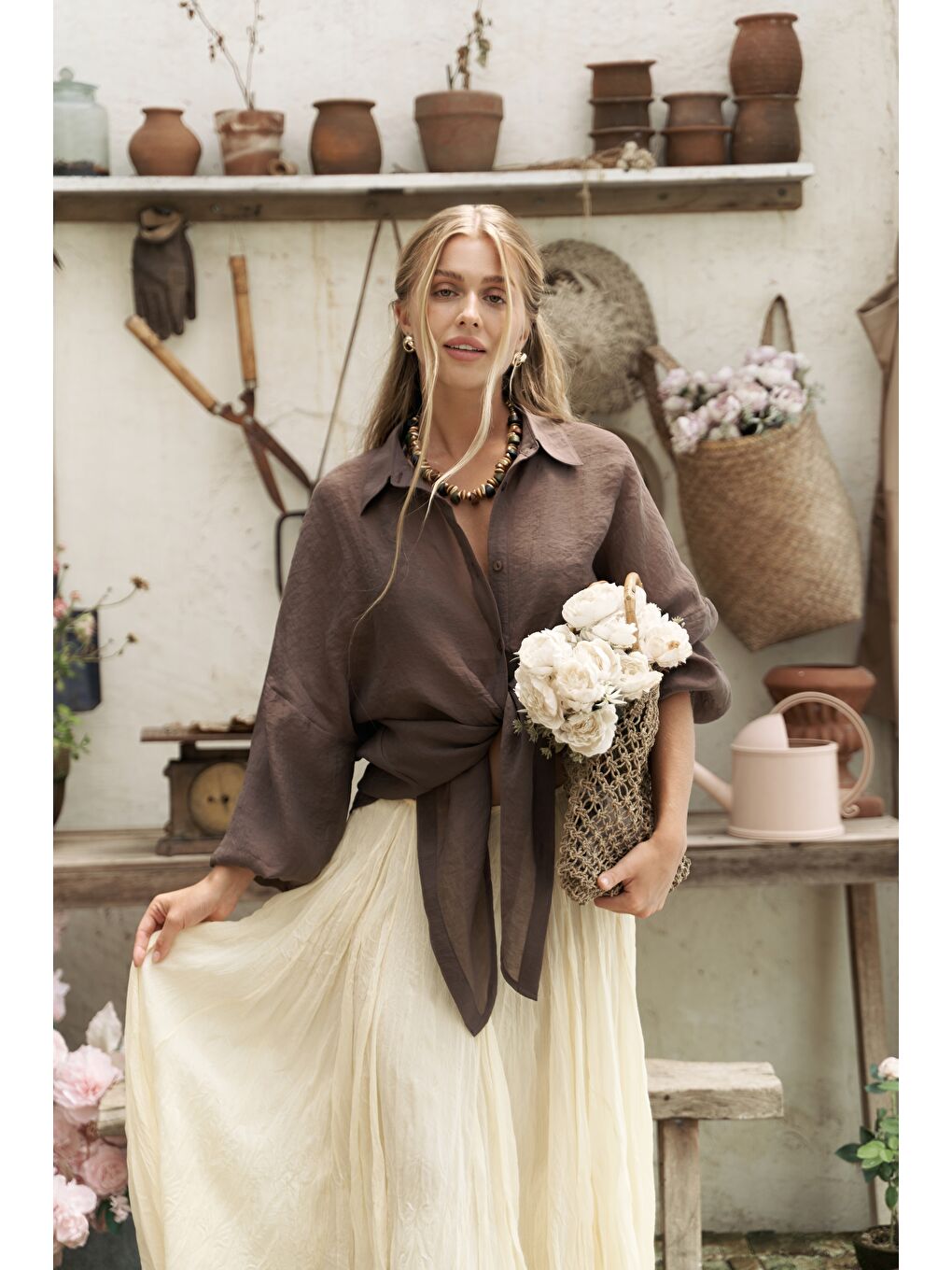 Assa Pileli Sarı Etek-1