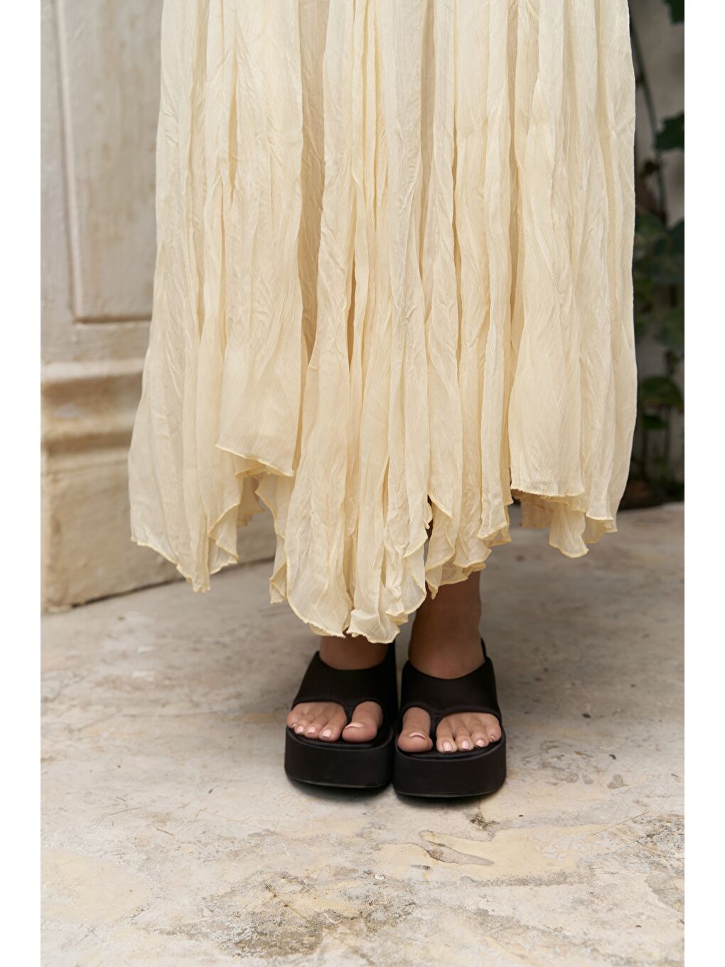 Assa Pileli Sarı Etek-6