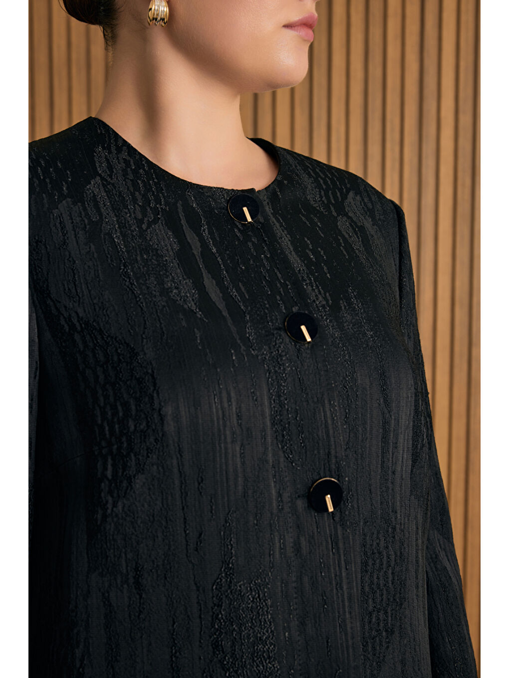 Siyah Özel Dokuma Kumaş Kap-3