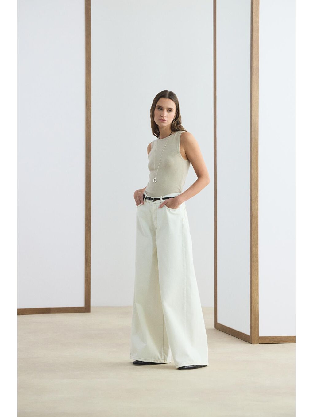 Gümüş Tokalı Ayarlanabilir İnce Kemer Siyah-3