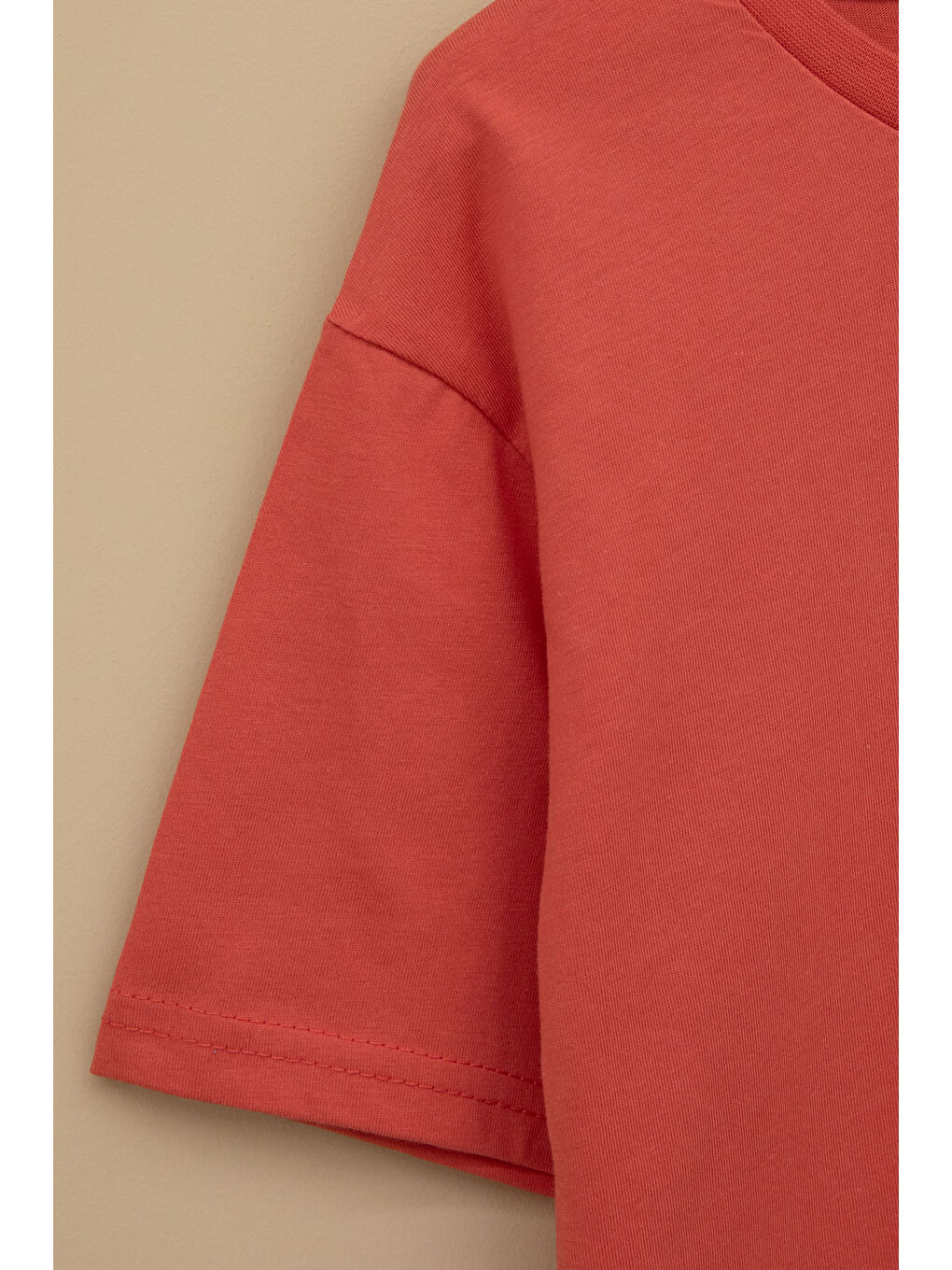 Turuncu Kaykay Baskılı Yazılı Erkek Çocuk Bisiklet Yaka Tişört 20916-2