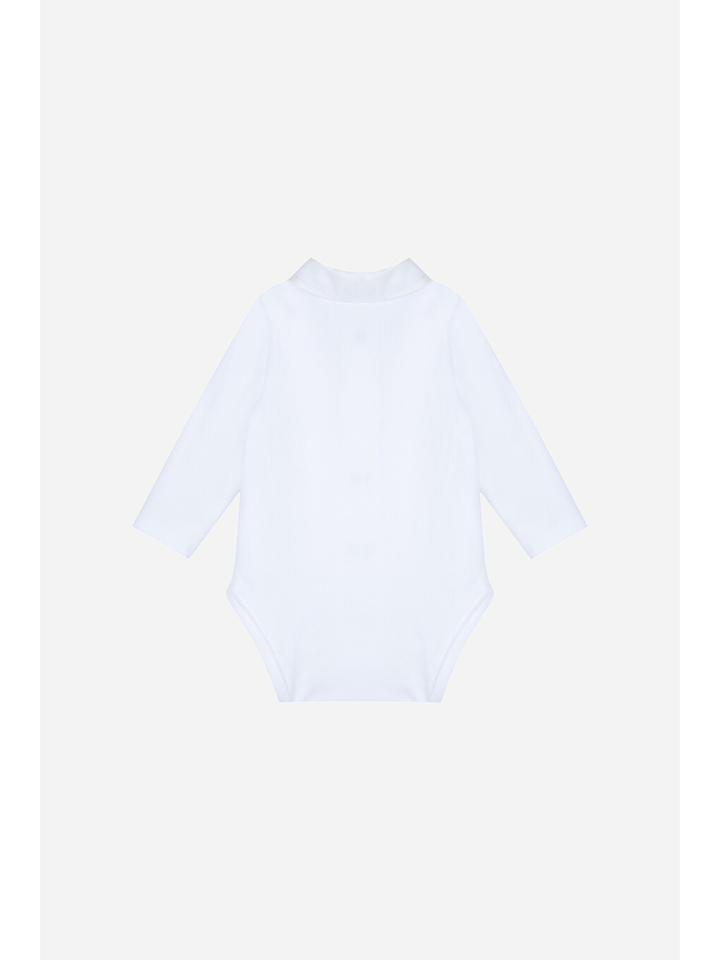 Beyaz Yenioğan Yaka Detaylı Çıtçıtlı Body-1