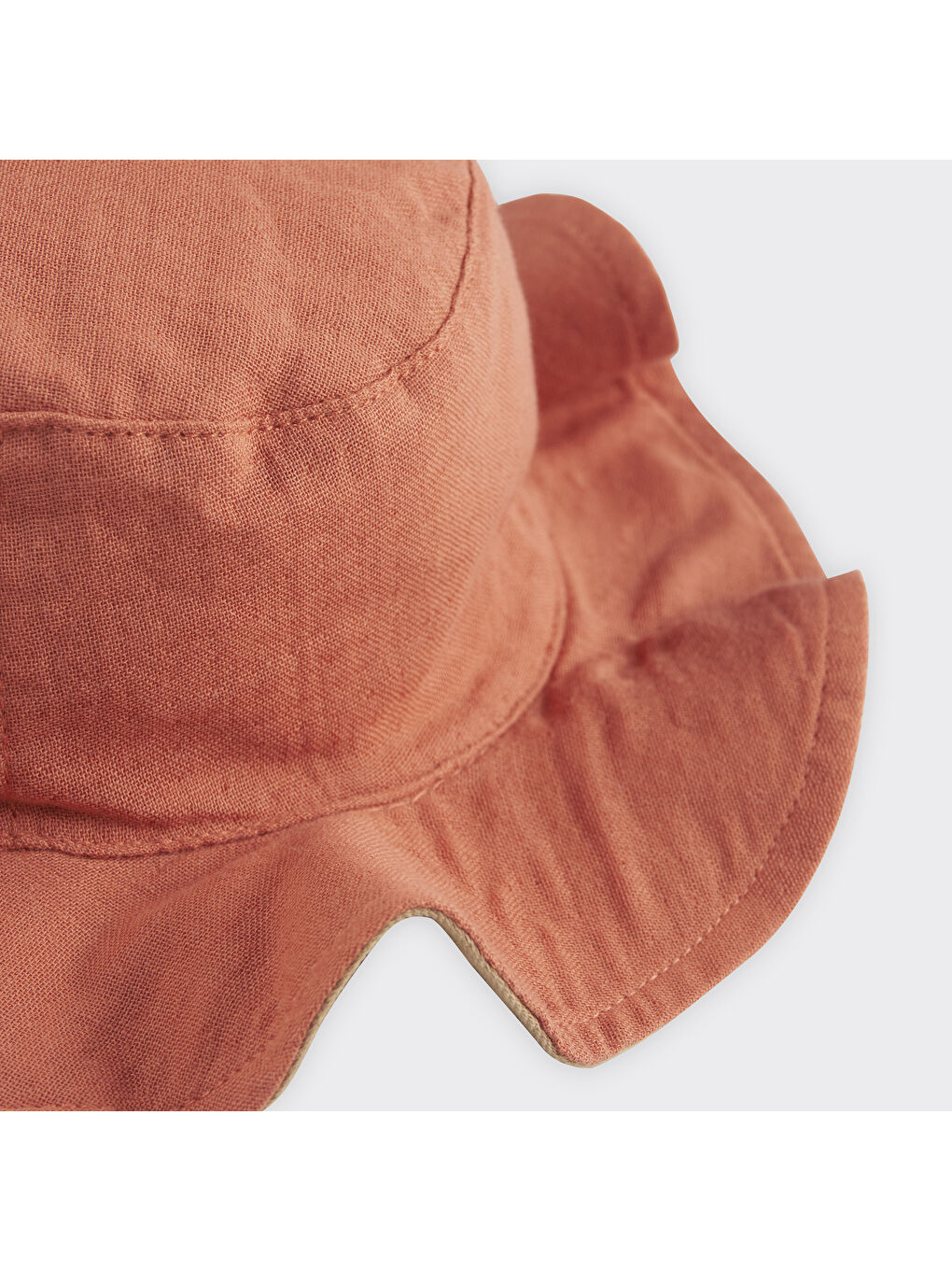 Kahverengi Kız Çocuk Bebe Kova Şapka-1