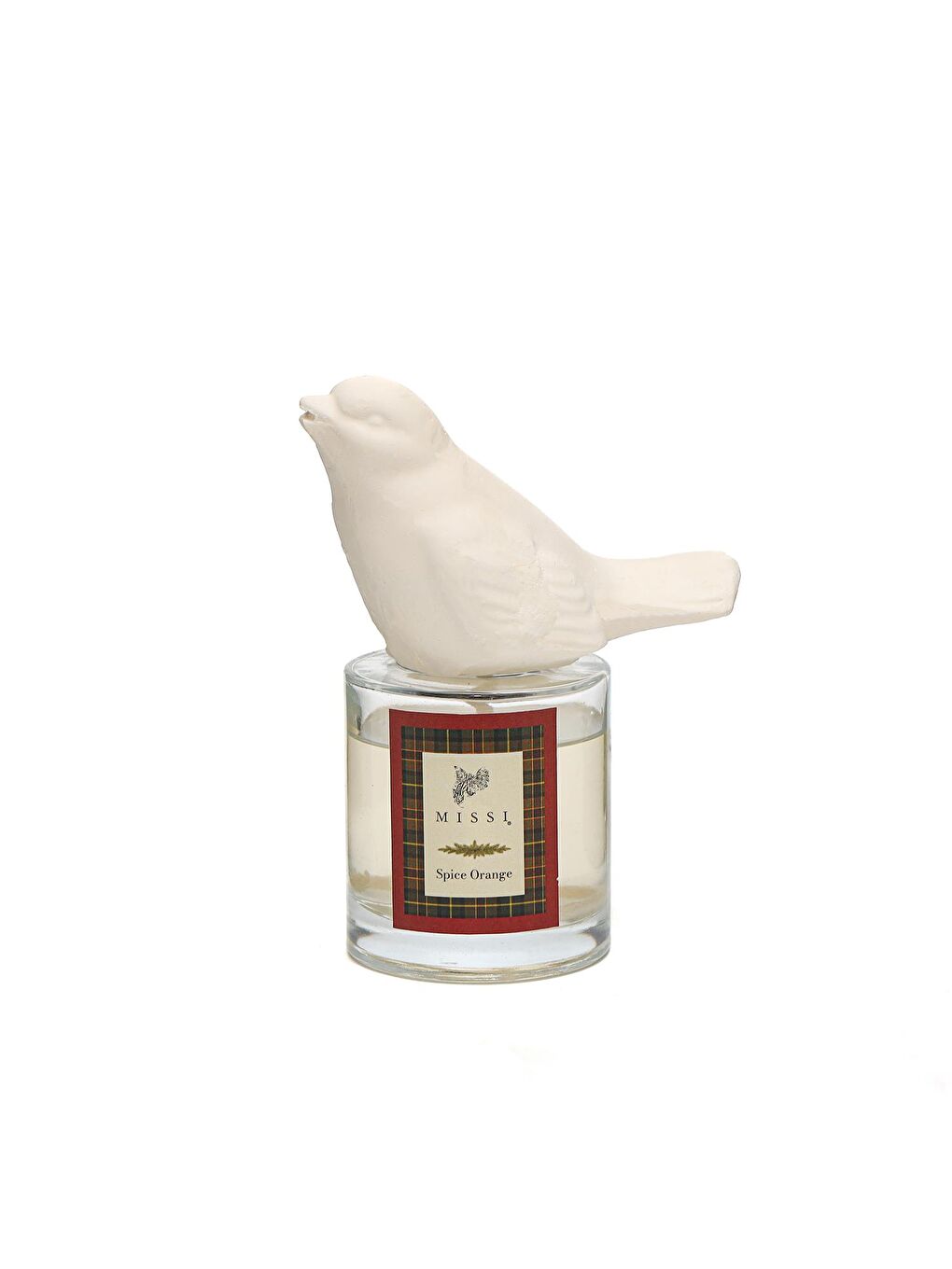 Ekru Yılbaşı 100 ml Kuş Seramik Taşlı Yılbaşı Ateşi Oda Kokusu