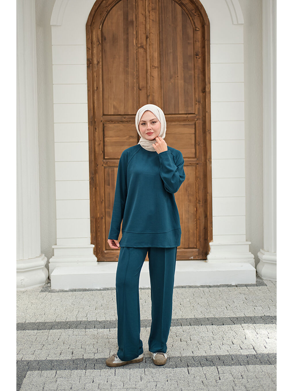 Kadın Pantolonlu Takım Petrol Mavi-1
