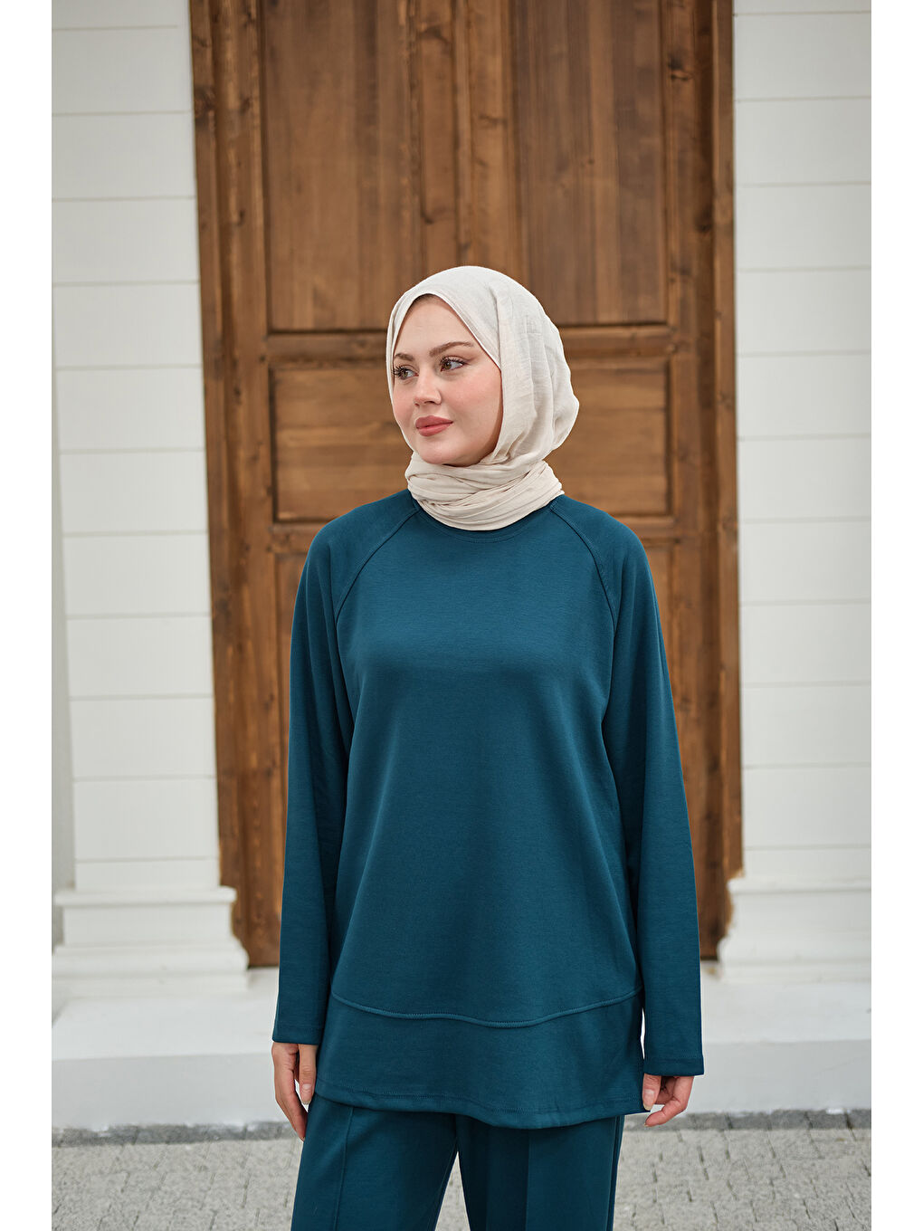 Kadın Pantolonlu Takım Petrol Mavi-2