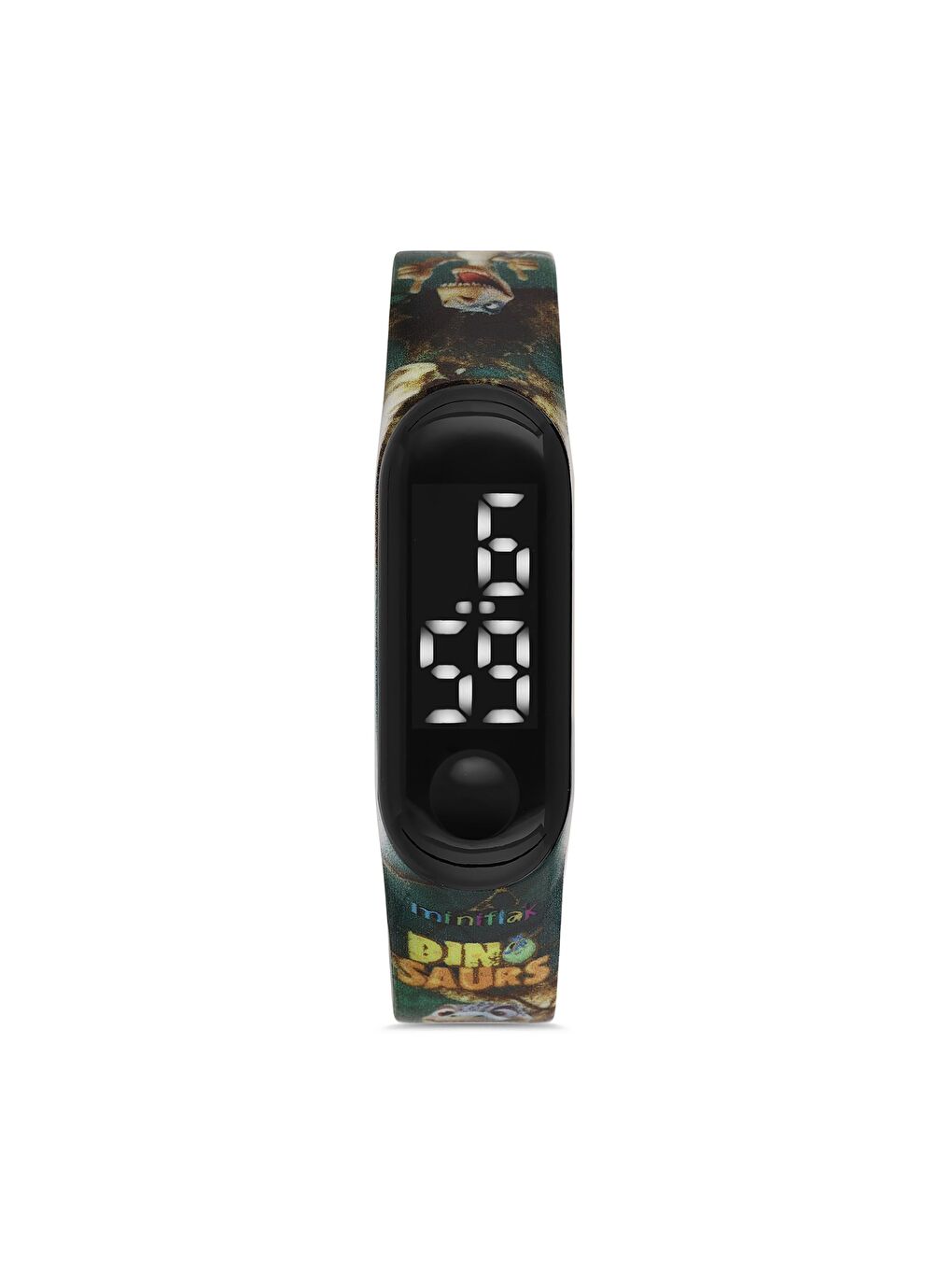 Yeşil Dinozor MFD6001 Renkli Bileklik Led Çocuk Saati-1