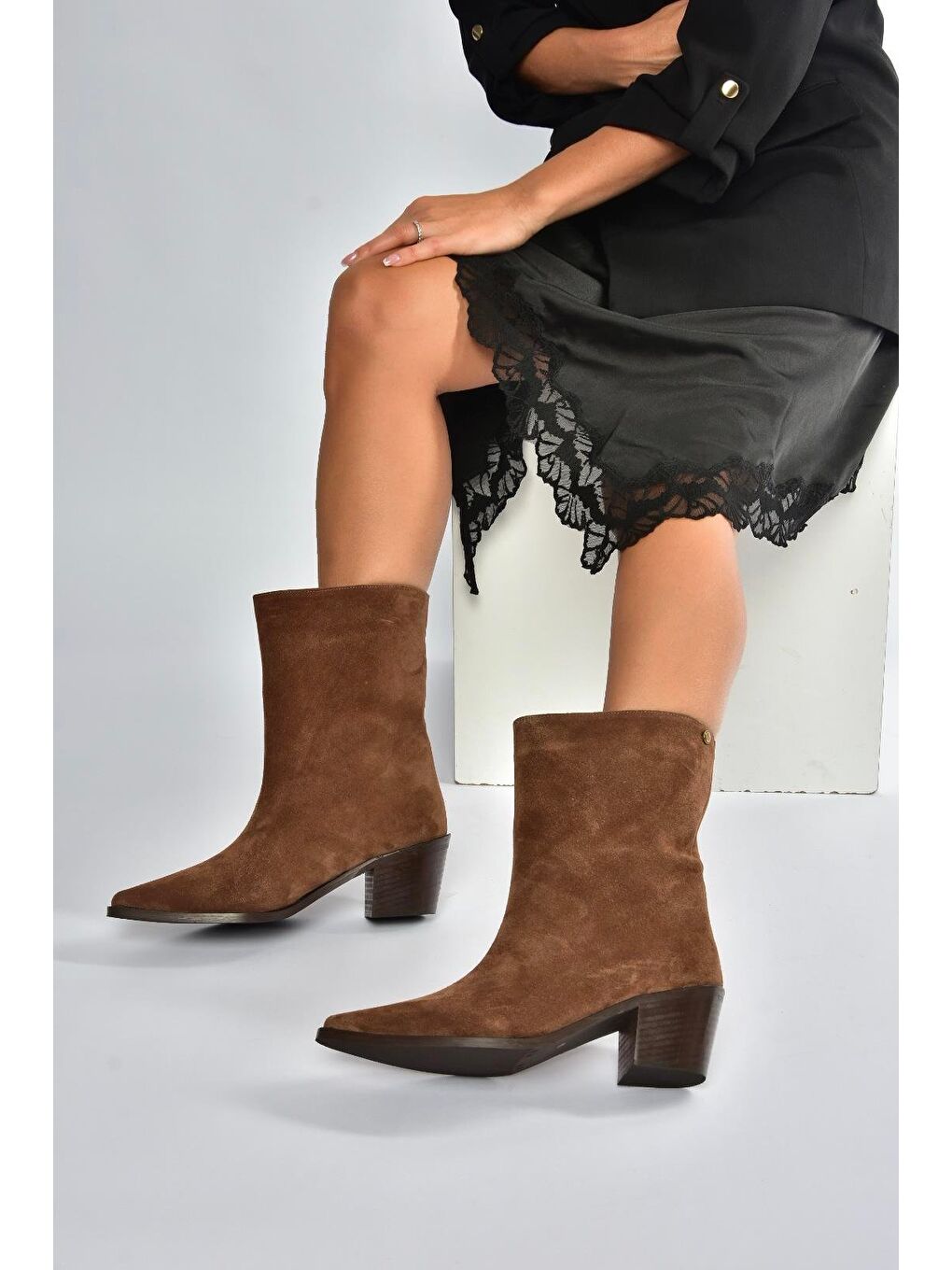 Bej Vizon Kadın Bot V654082002-2