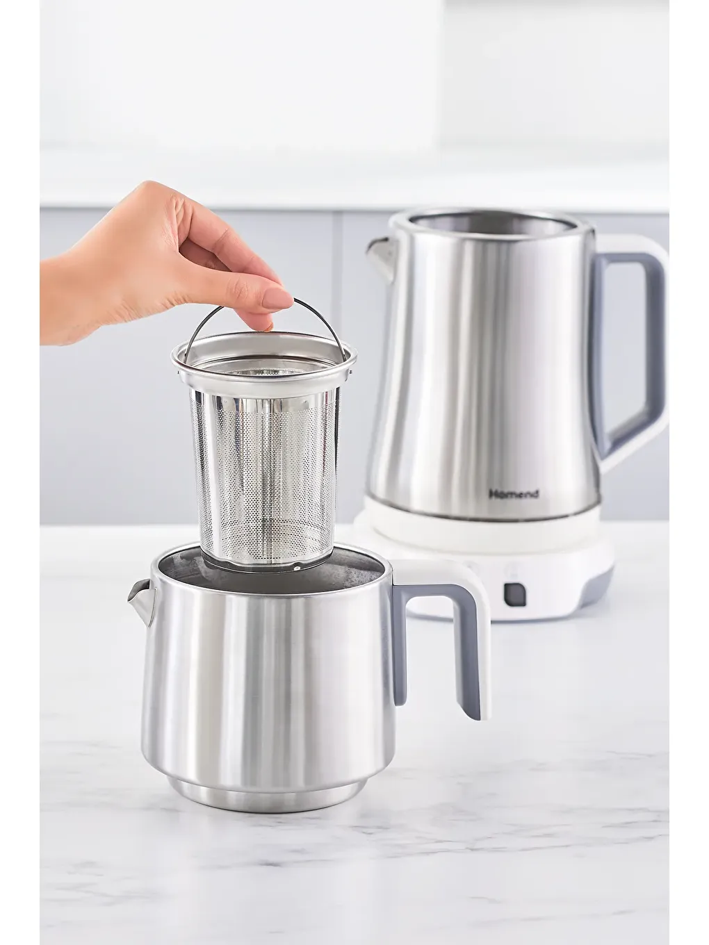 Royaltea Elegant 1775H Konuşan Çay Makinesi Inox Beyaz-1