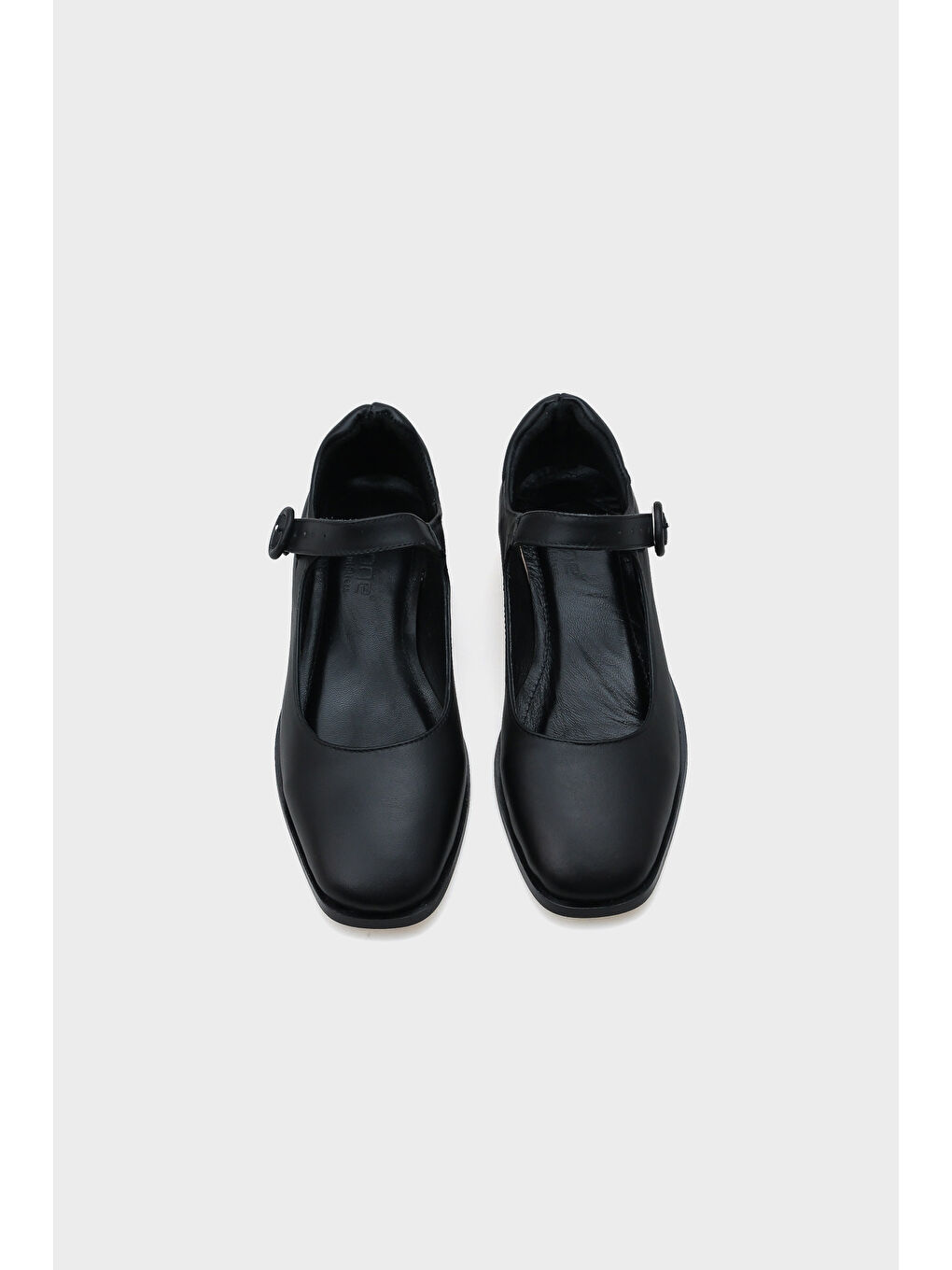 Siyah Beth Hakiki Deri Mary Jane Kadın Ayakkabı-5