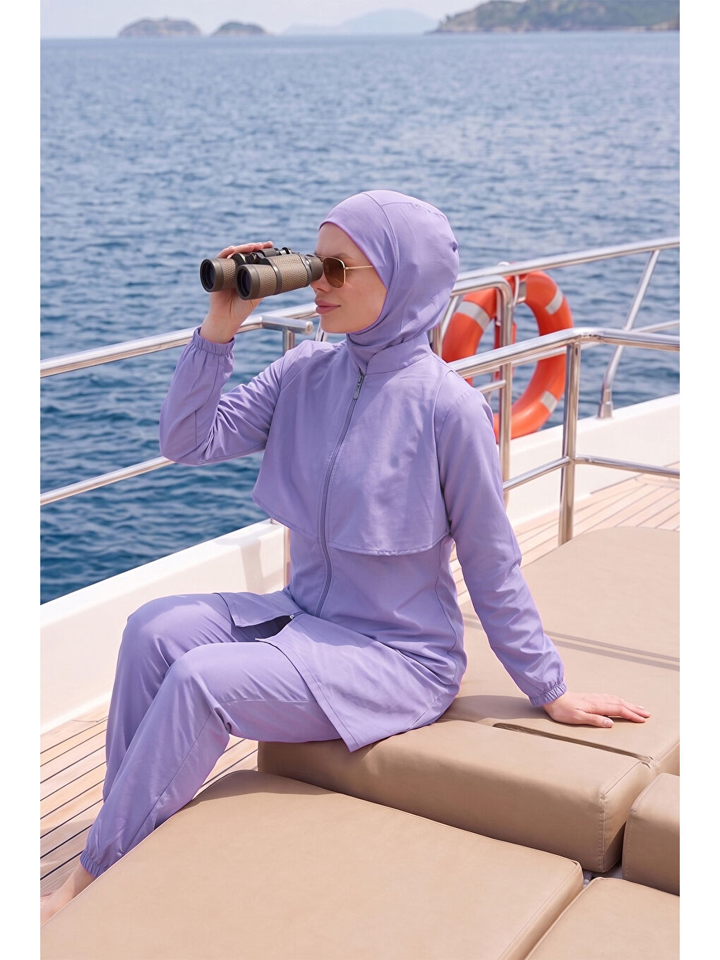 Paraşüt Tam Kapalı Tesettür Mayo 20251 Lila