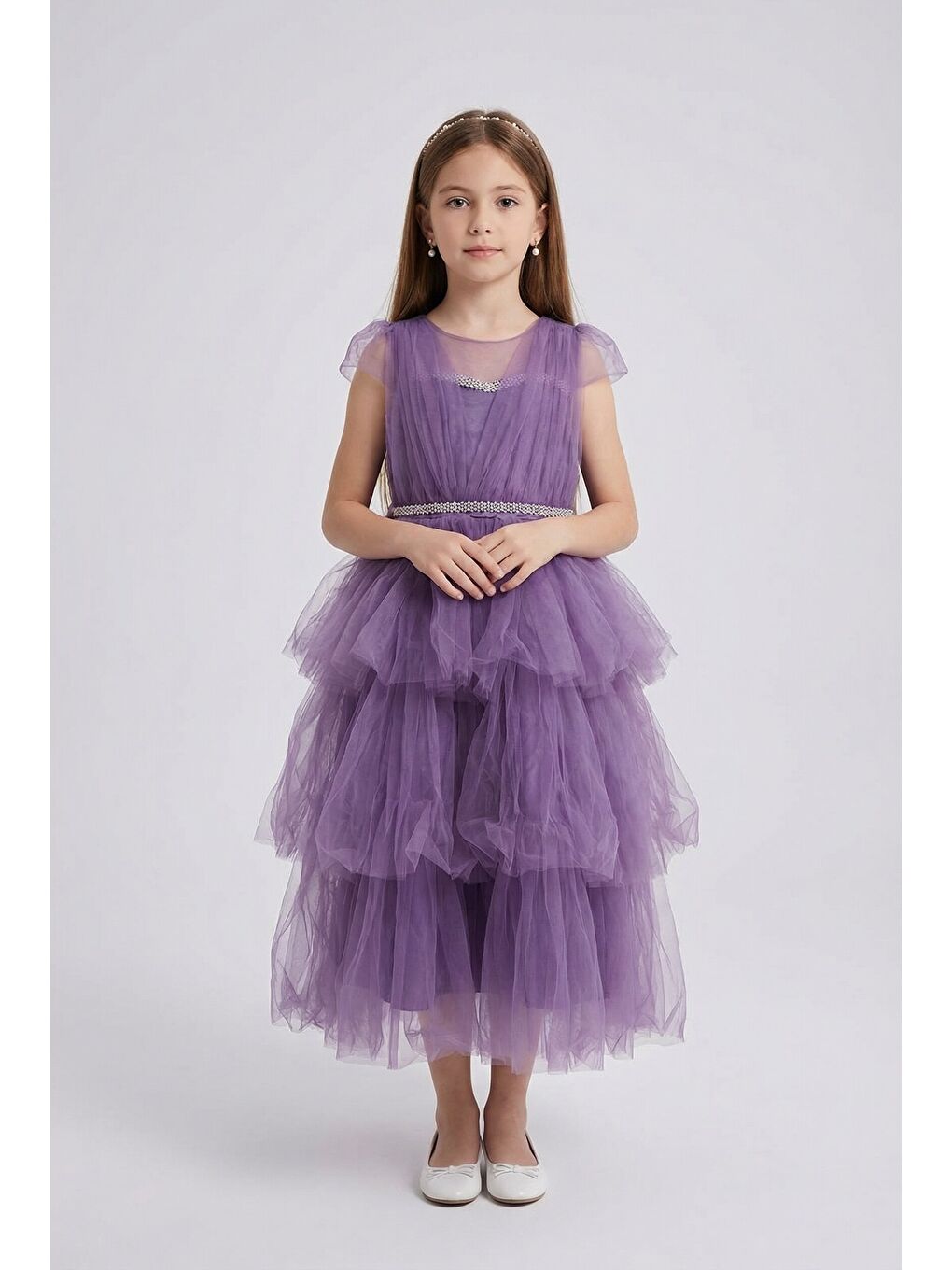 Mor Kız Çocuk Abiye