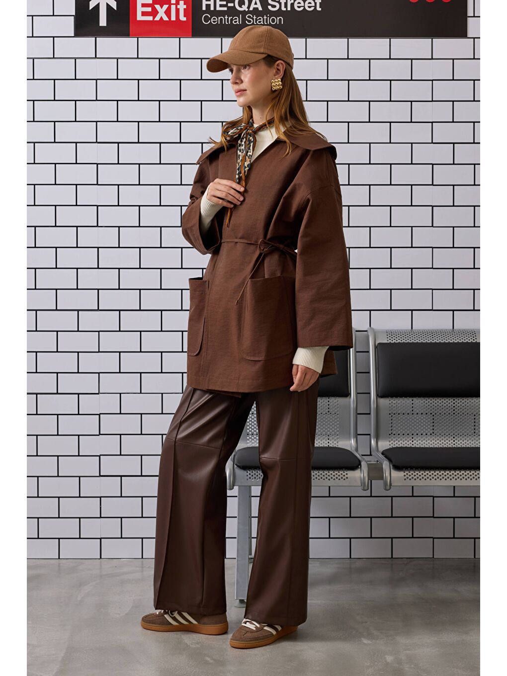 Kahverengi Kimono Ceket Kahve-1