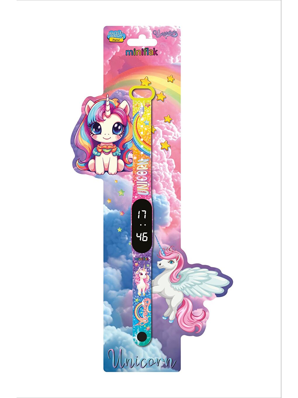 Pembe MFU6001 Renkli Bileklik Led Çocuk Saati-1