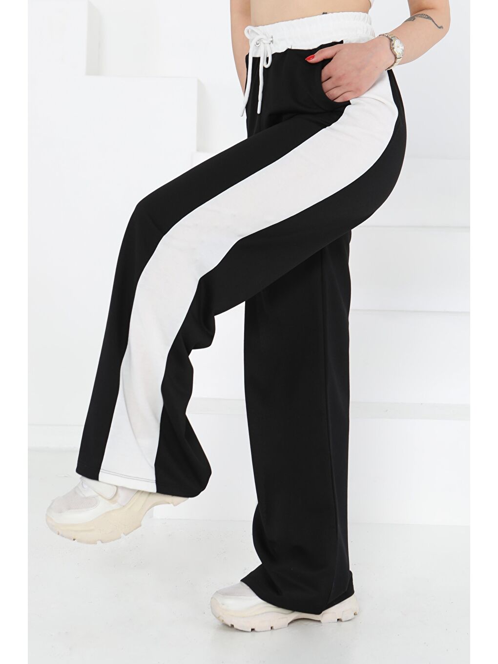 Garnili Bol Pantolon Siyah - 27137-2