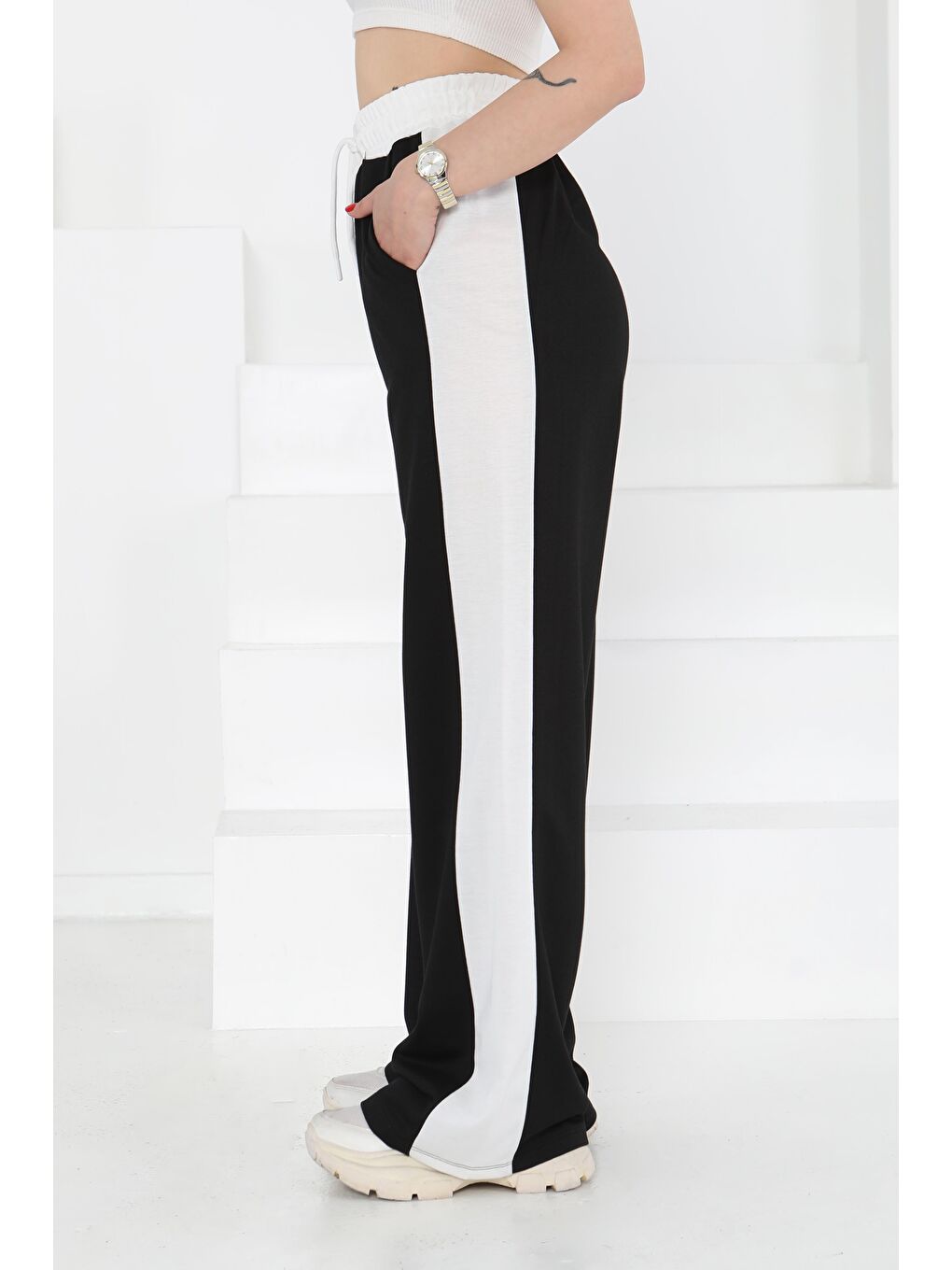 Garnili Bol Pantolon Siyah - 27137-5