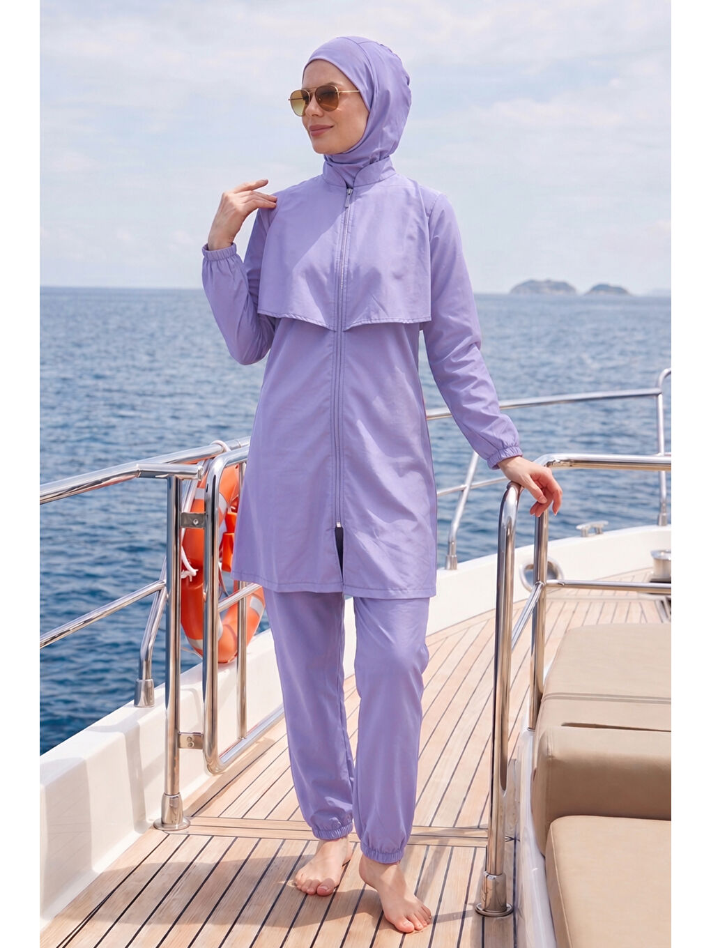 Paraşüt Tam Kapalı Tesettür Mayo 20251 Lila-2