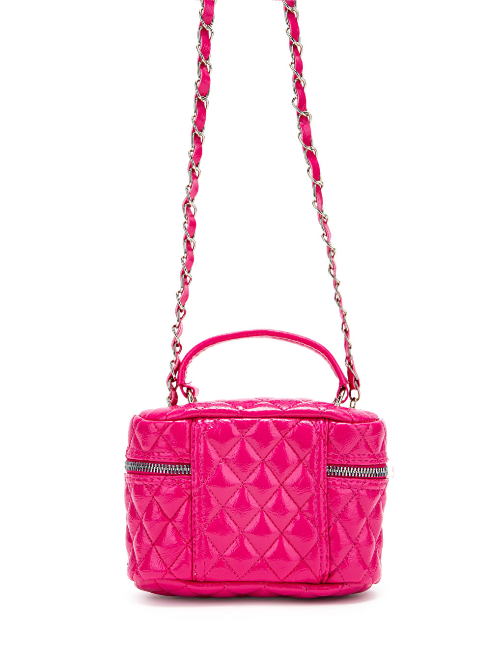 Suni Deri Almira Kadın Çapraz Çanta Fuşya-2