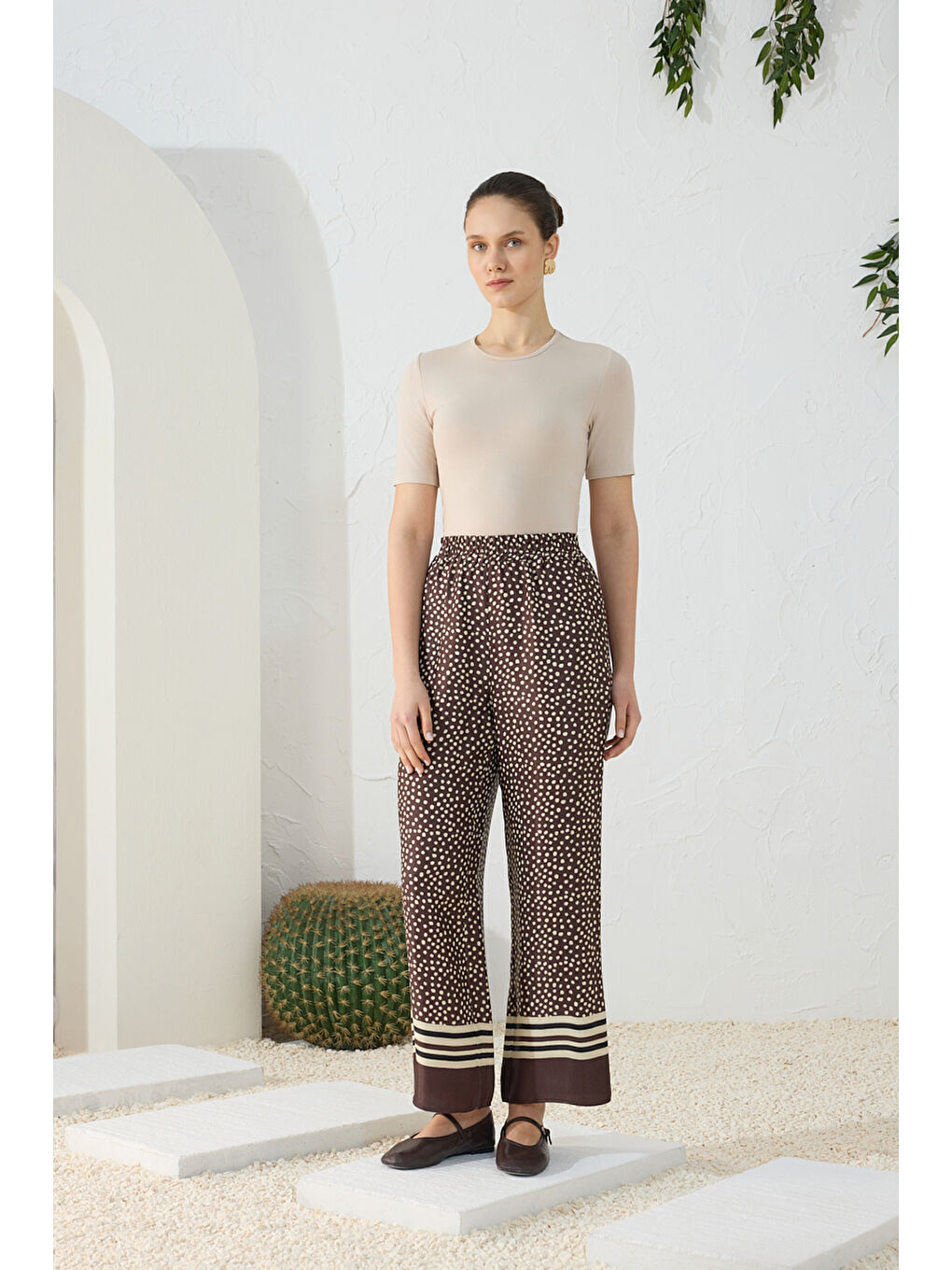 Kahverengi Desenli Pantolon-2