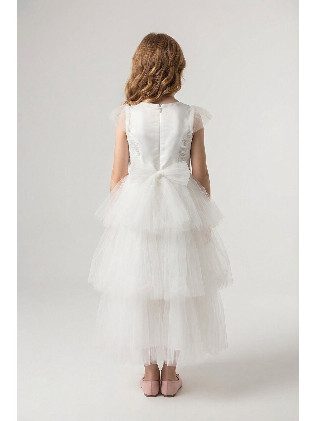 Ekru Kız Çocuk Abiye-2