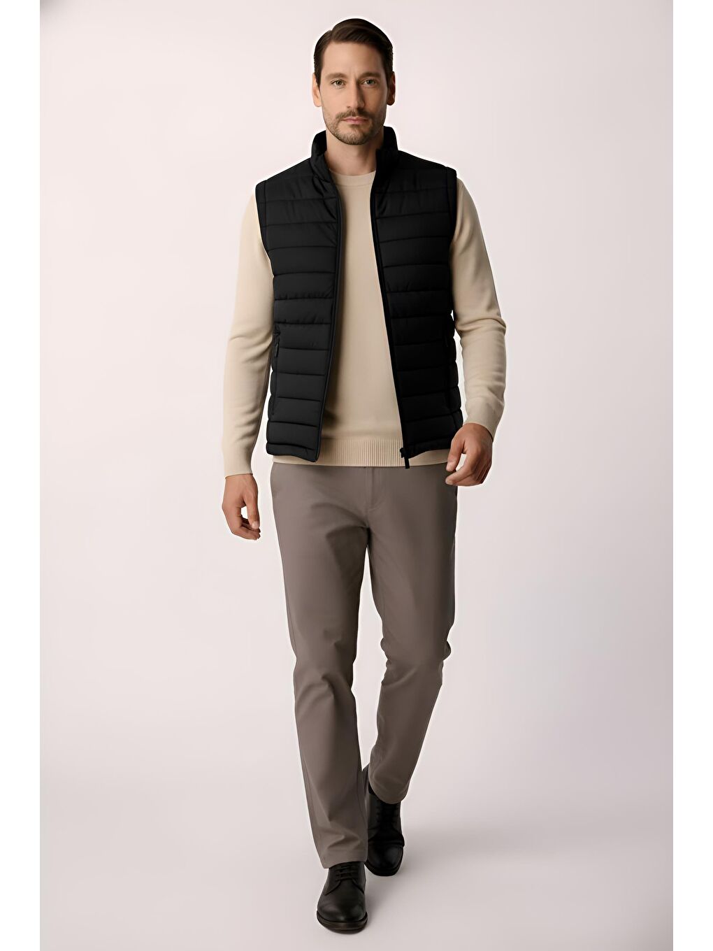 Erkek Siyah Şişme Yelek-3