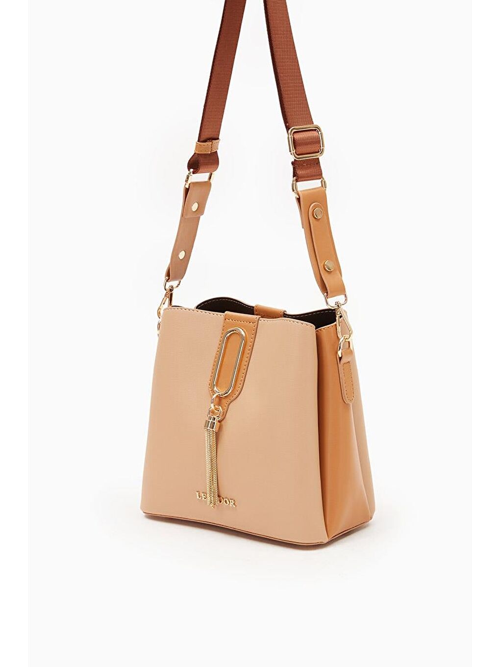 Kahverengi Vizon Camel Kadın El ve Omuz Çantası 930126-3